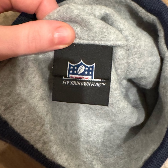 Seahawks Pom Beanie - Navy and Green Hat - Picture 2 of 4